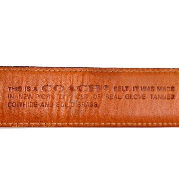Coach BROWN GENUINE LEATHER 1.25"Wd CASUAL DRESS MEN'S BELT Sz 34/85 (F29 - Picture 7 of 13